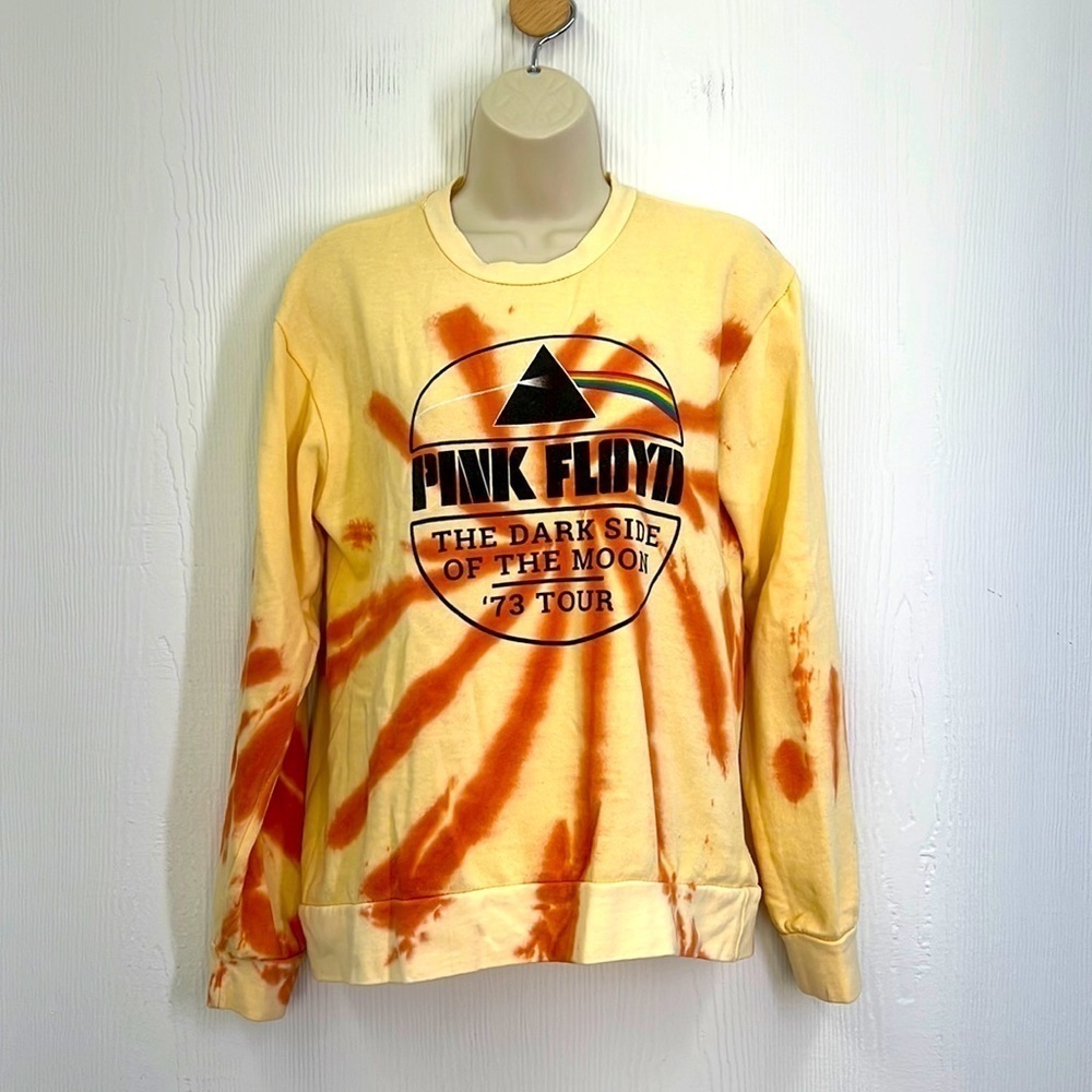 Pink Floyd - Orange Tye Dye The Dark-side Of The Moon 73 Tour  Sweatshirt XS